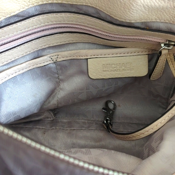 MICHAEL Kors Pebbled Leather Satchel Handbag Ballet - Picture 12 of 16